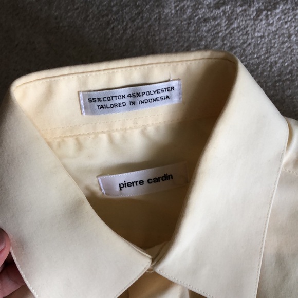 Vintage Pierre Cardin butter stick yellow button up short sleeve shirt - Picture 4 of 14